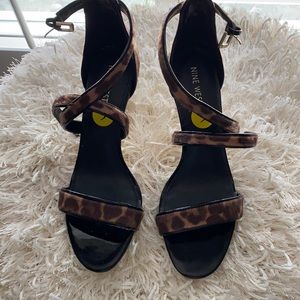 Lepard heels 3 inch ankle strap